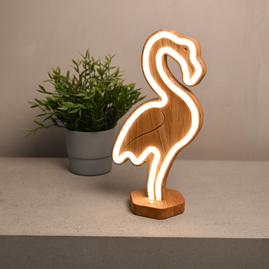 Lignulux DUAL-COLOR Frank der Flamingo - LED Neonlampe von der Factory