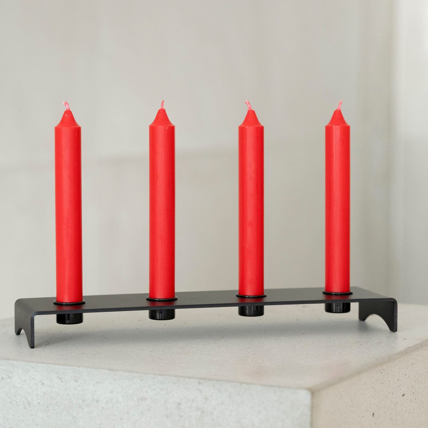 Stahl Kerzenständer Vier Kerzen - moderner Adventskranz