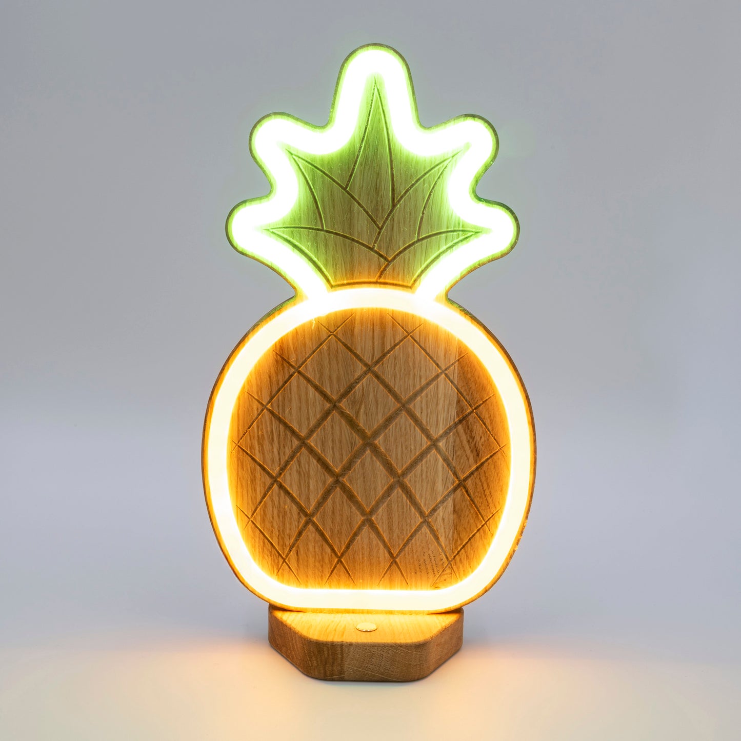 Lignulux Dual-Color LED Lampe - Anna die Ananas - Bunt leuchtend