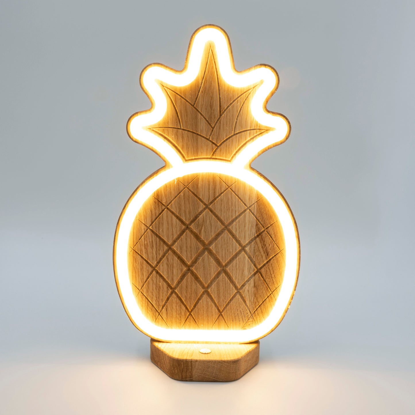 Lignulux Dual-Color LED Lampe - Anna die Ananas - Warmweiss leuchtend