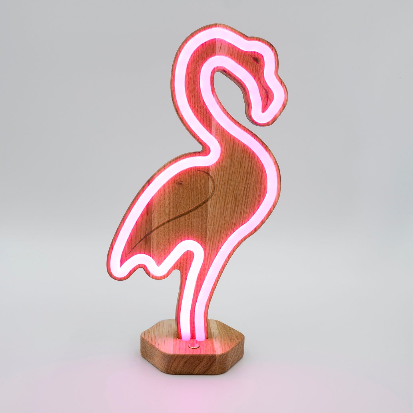 Lignulux Dual-Color LED Lampe - Frank der Flamingo - Pink leuchtend