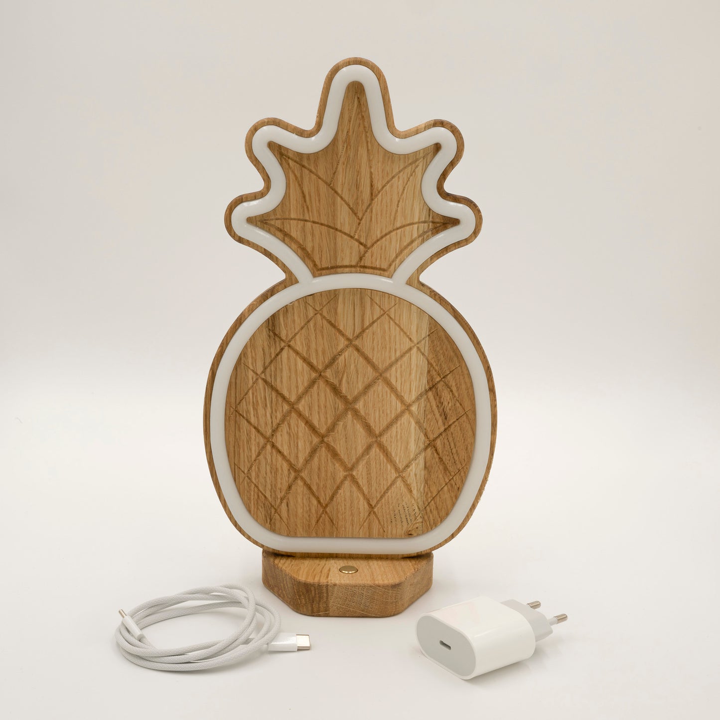 Lignulux Dual-Color LED Lampe - Anna die Ananas - Lieferumfang