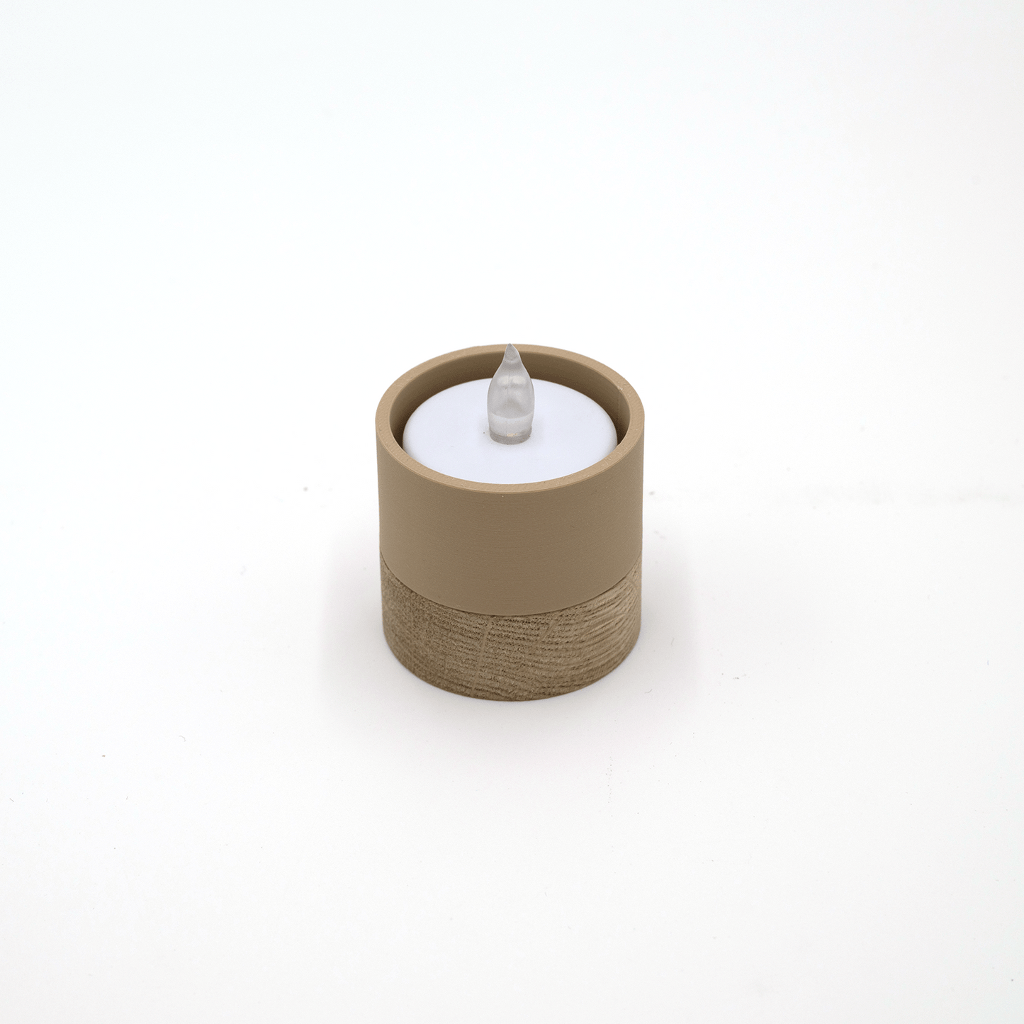 Columina "Pure" – Design LED-Teelichthalter aus Holz und 3D-Druck