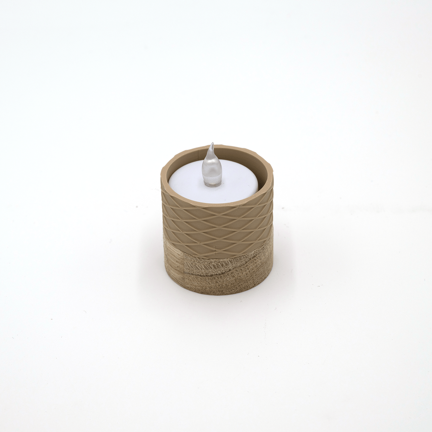 Columina "Waffles" – Design LED-Teelichthalter aus Holz und 3D-Druck