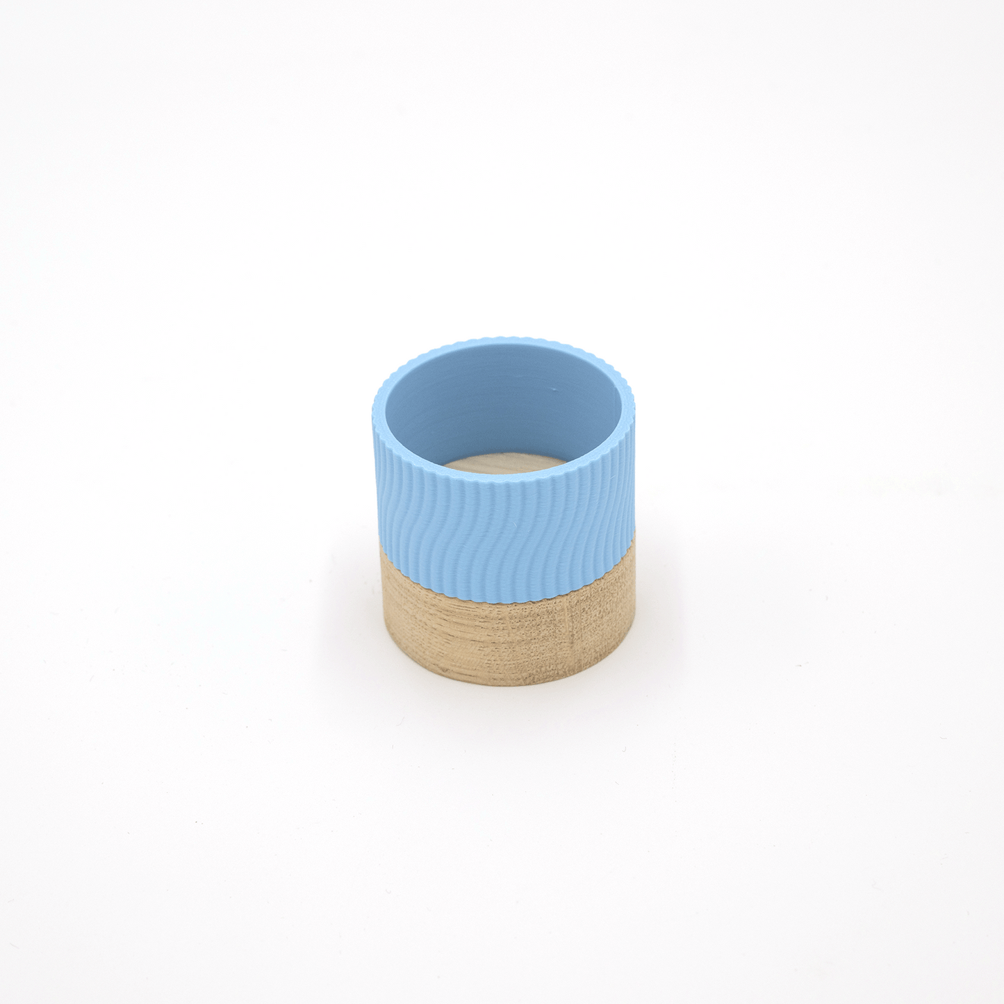 Columina "Wavy" – Design LED-Teelichthalter aus Holz und 3D-Druck