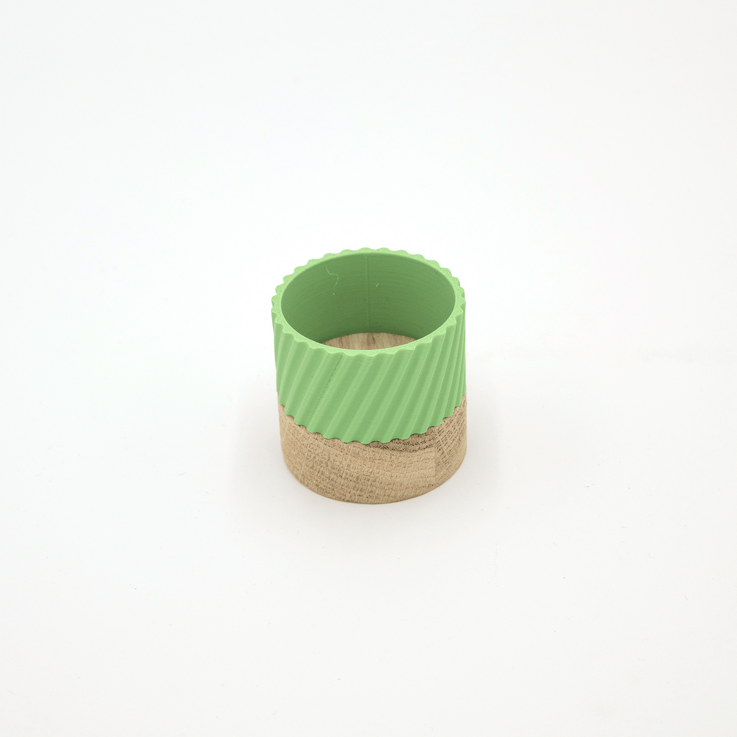 Columina "Curvy" – Design LED-Teelichthalter aus Holz und 3D-Druck