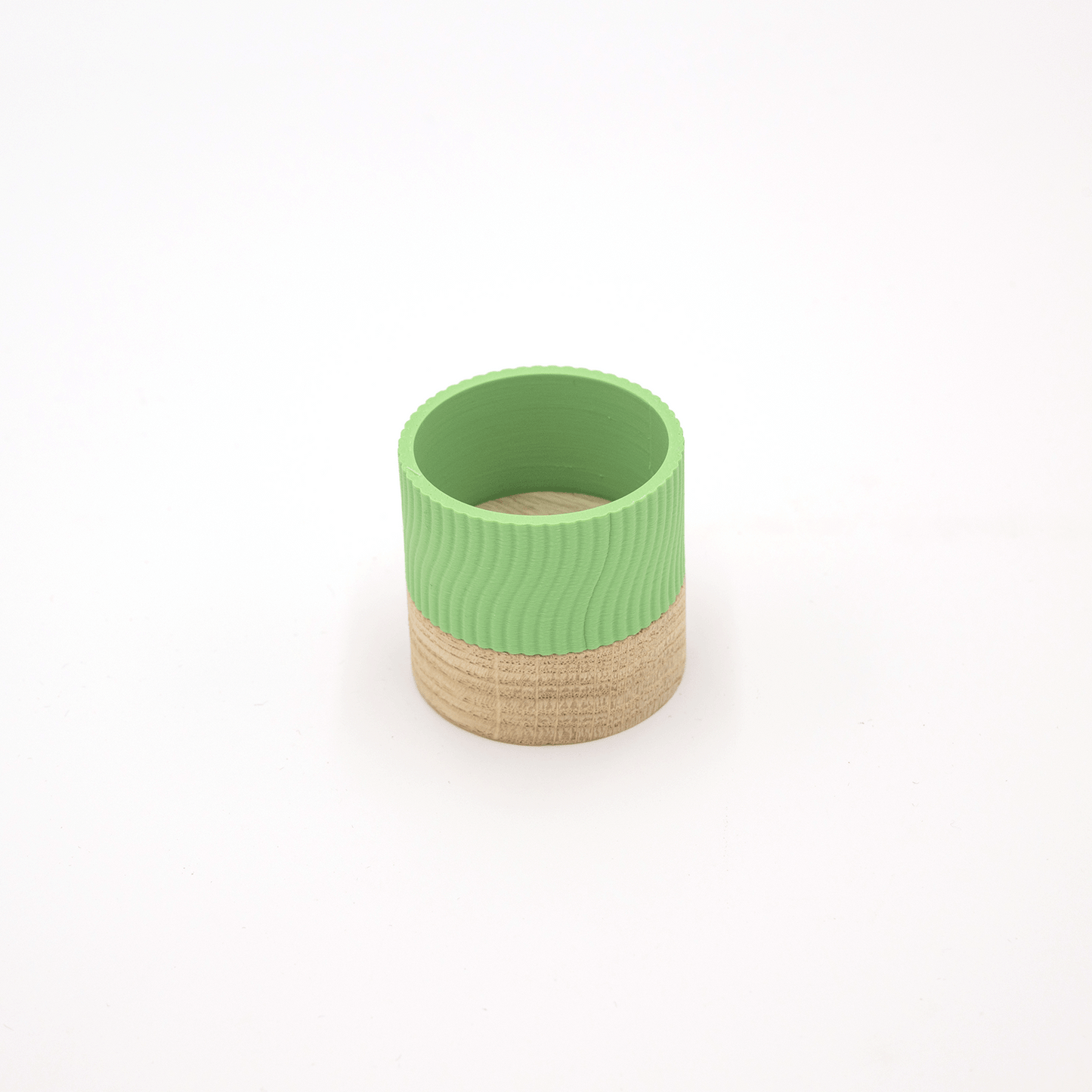 Columina "Wavy" – Design LED-Teelichthalter aus Holz und 3D-Druck