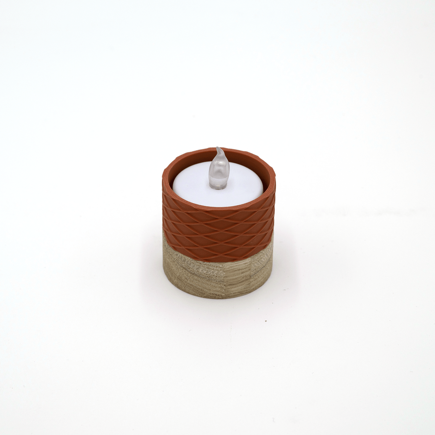 Columina "Waffles" – Design LED-Teelichthalter aus Holz und 3D-Druck