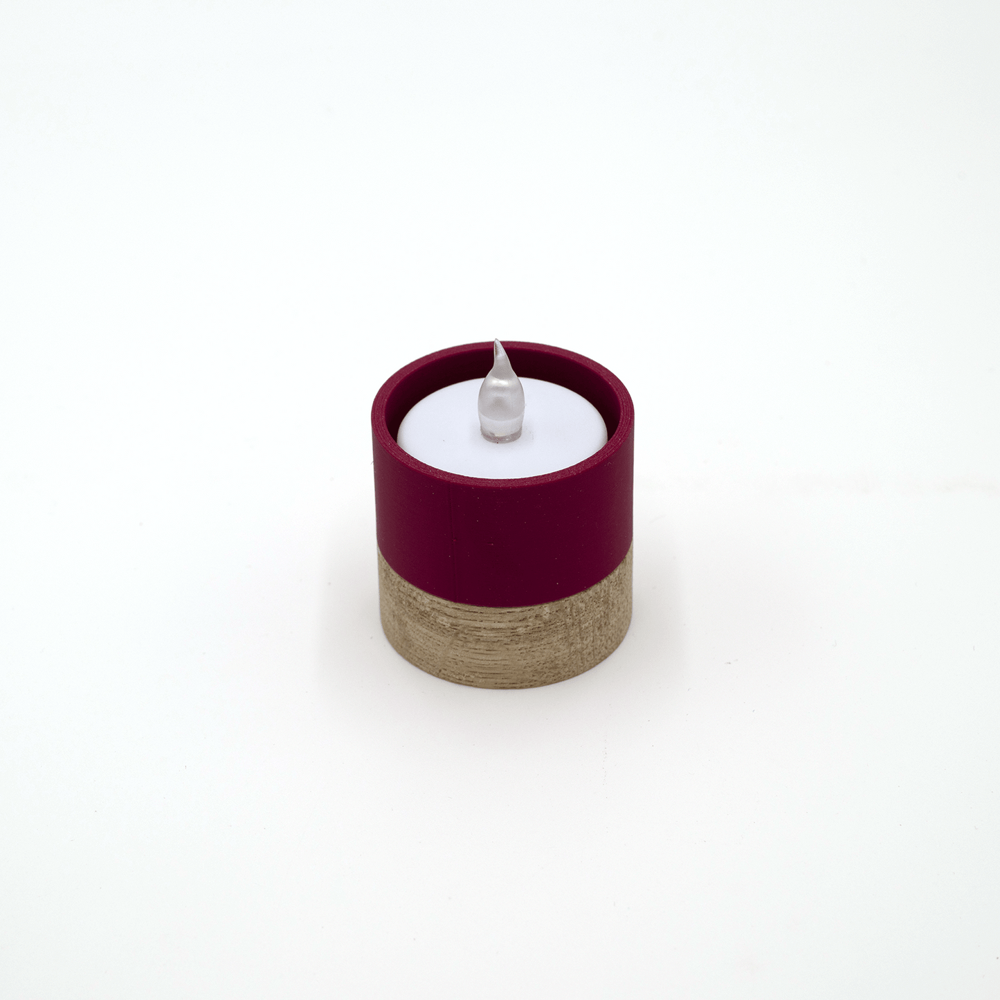 Columina "Pure" – Design LED-Teelichthalter aus Holz und 3D-Druck