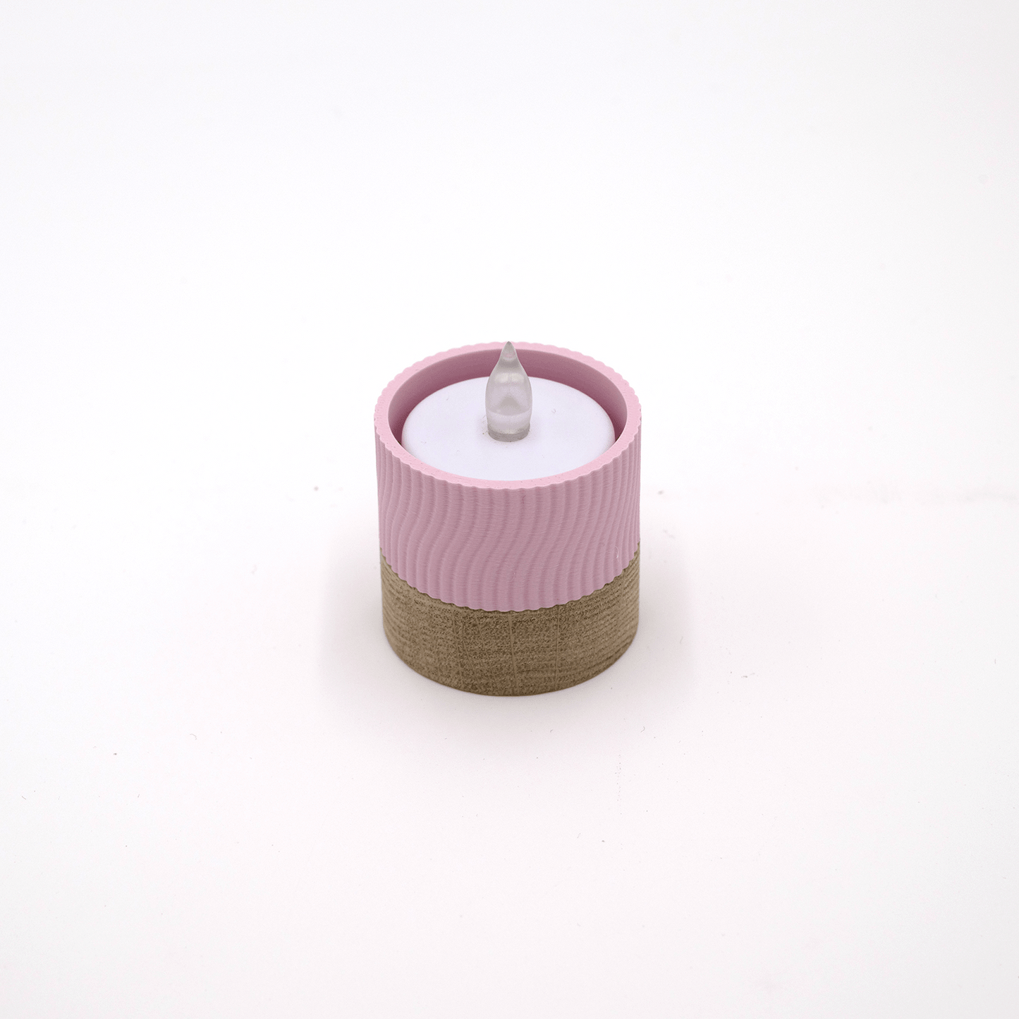 Columina "Wavy" – Design LED-Teelichthalter aus Holz und 3D-Druck