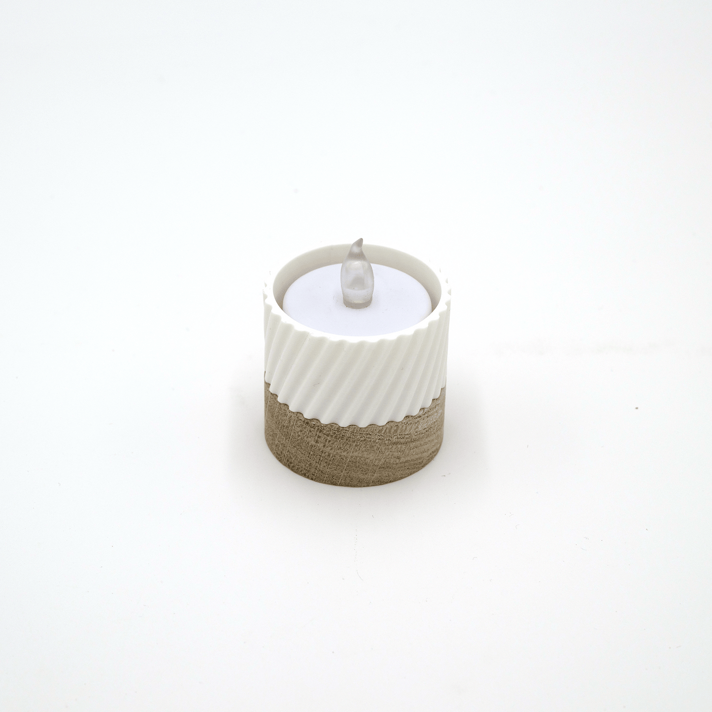 Columina "Curvy" – Design LED-Teelichthalter aus Holz und 3D-Druck