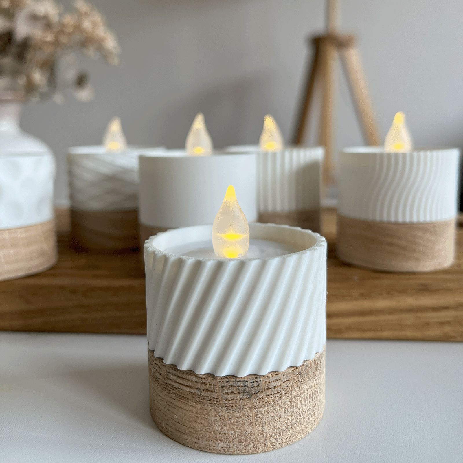 Columina "Curvy"  – Design LED-Teelichthalter von der Factory