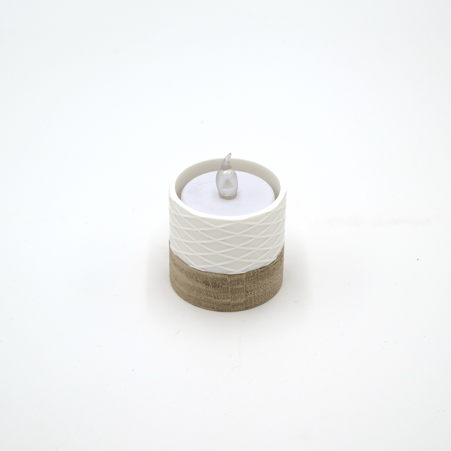 Columina "Waffles" – Design LED-Teelichthalter aus Holz und 3D-Druck