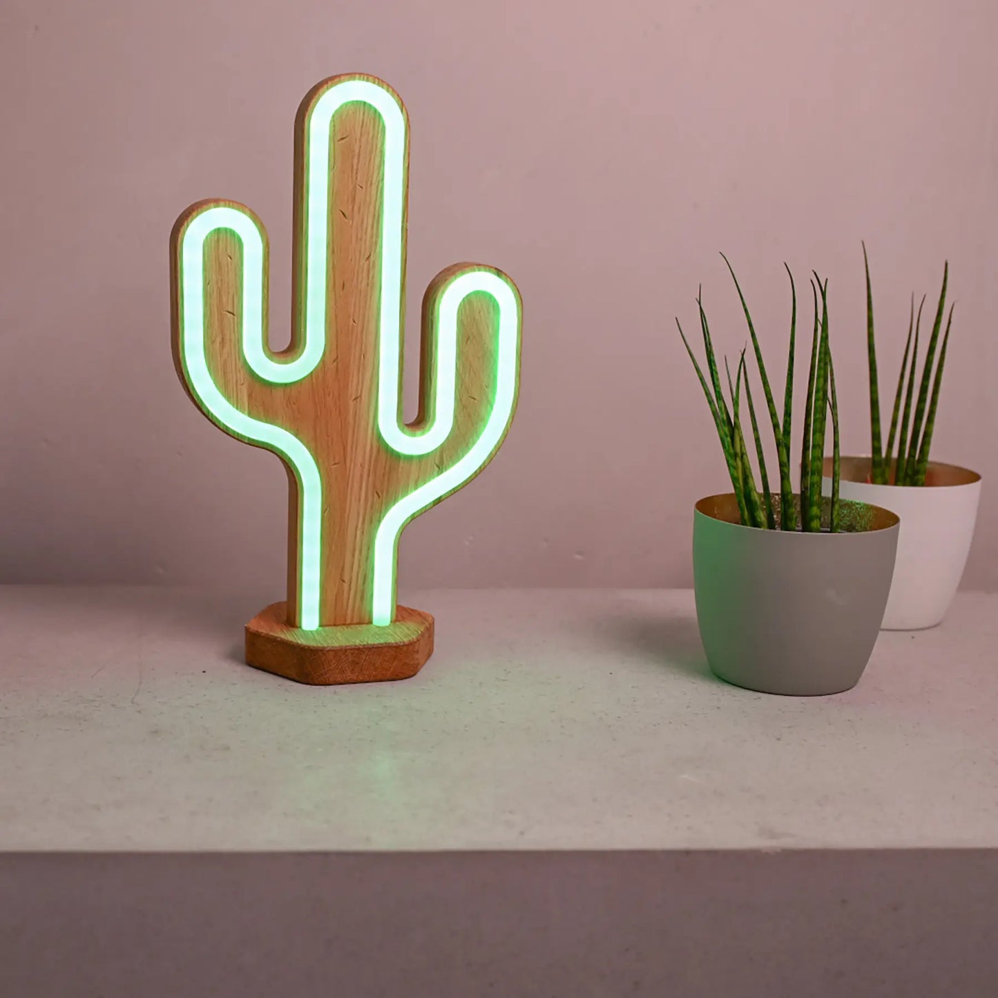 Lignulux DUAL-COLOR Kurt der Kaktus – LED Neonlampe