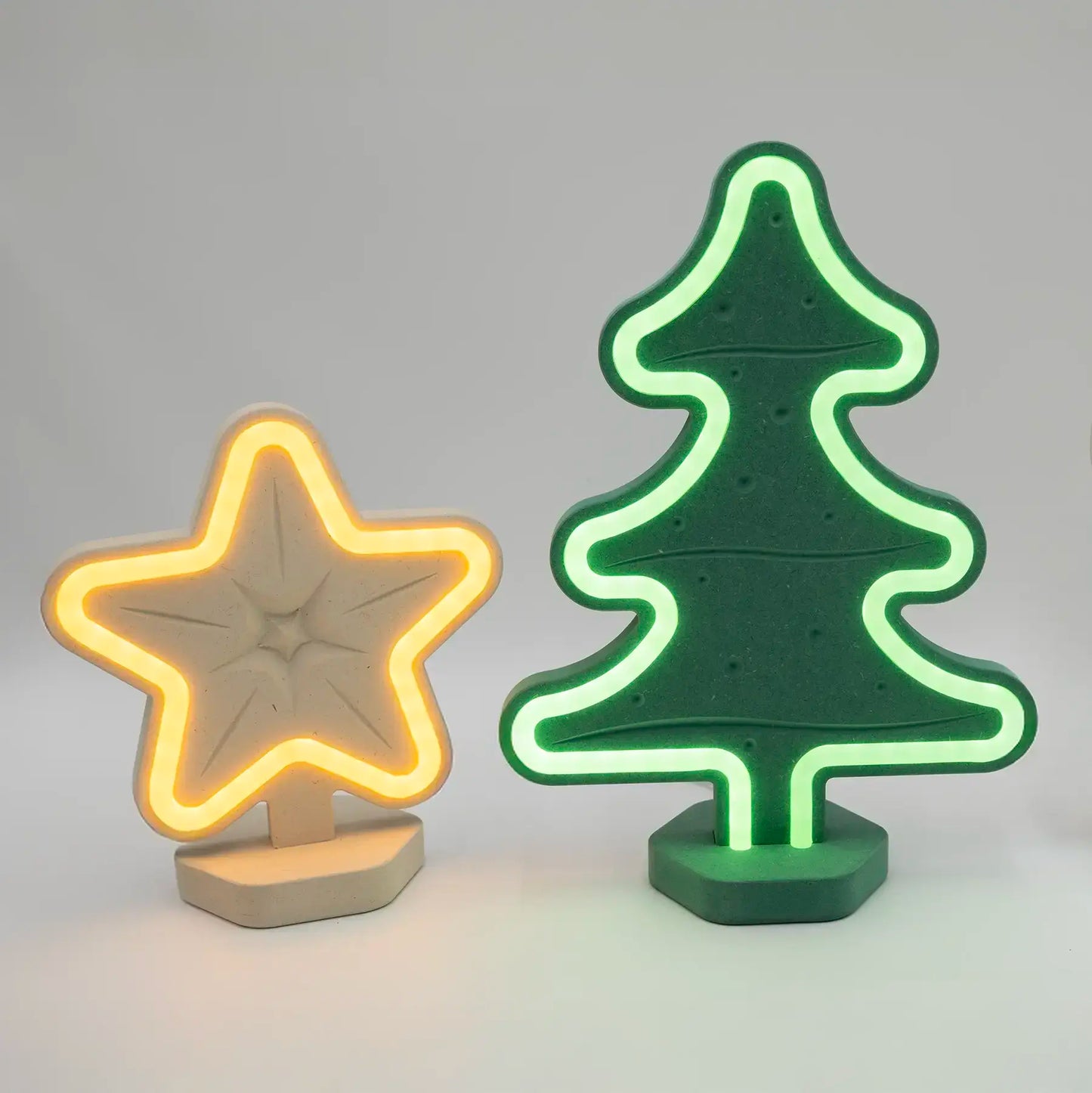 Lignulux DUAL-COLOR Weihnachts Duo – LED Lampen-Set Valchromat