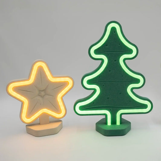 Lignulux DUAL-COLOR Weihnachts Duo – LED Lampen-Set Valchromat