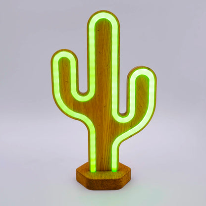 Lignulux DUAL-COLOR Kurt der Kaktus – LED Neonlampe