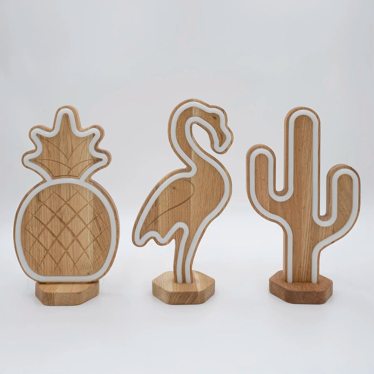 Lignulux DUAL-COLOR Tropical Trio – LED Neon Lamp Set