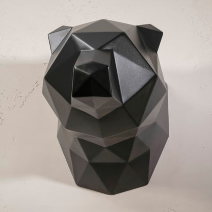 3D Low Poly Wandskulptur handgeschweißt - Bärenkopf