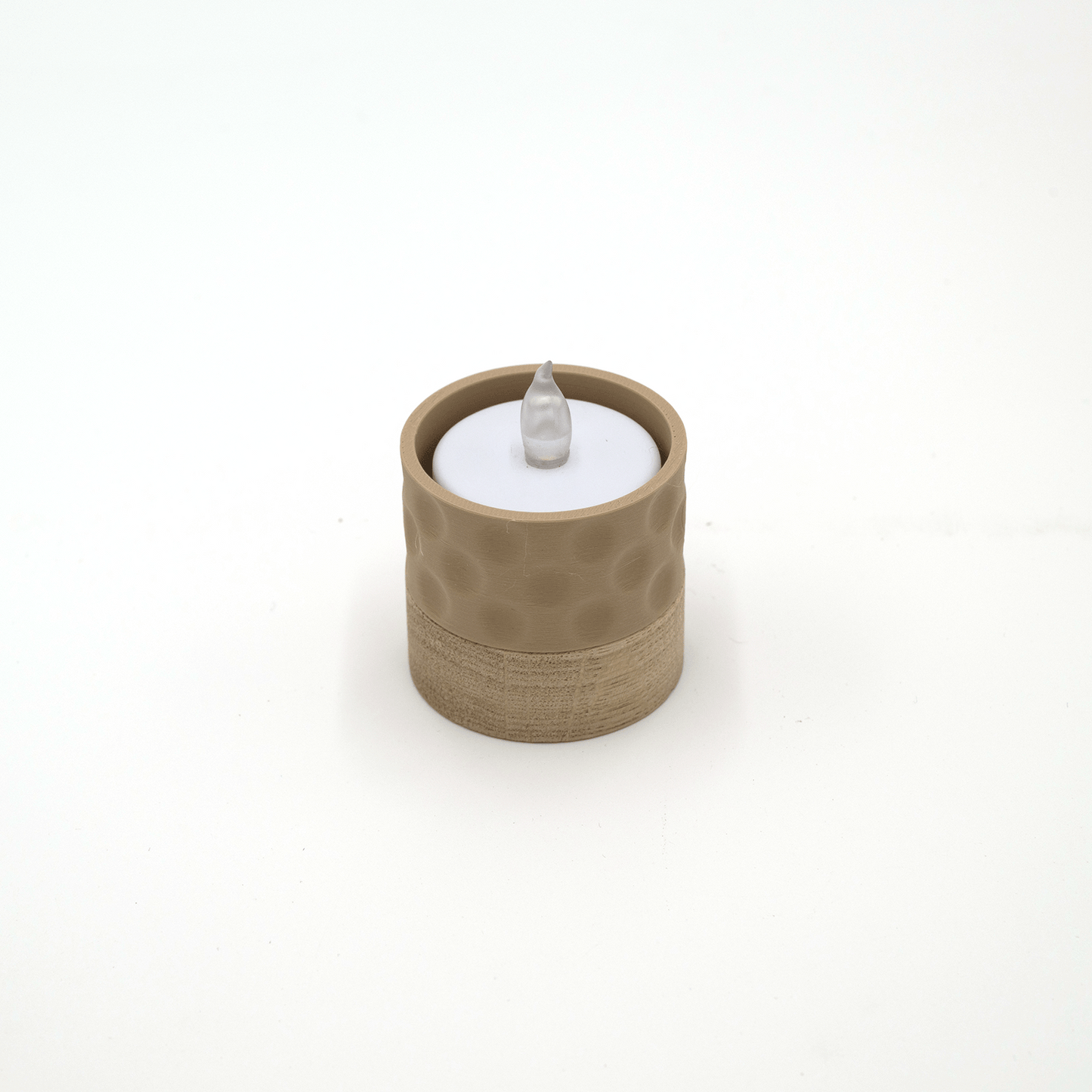 Columina "Bubbles"  – Design LED-Teelichthalter aus Holz und 3D-Druck