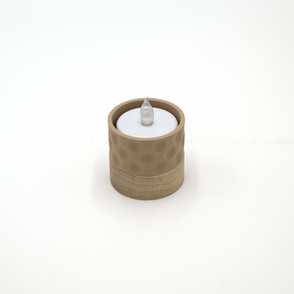Columina "Bubbles"  – Design LED-Teelichthalter aus Holz und 3D-Druck