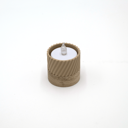 Columina "Curvy"  – Design LED-Teelichthalter aus Holz und 3D-Druck