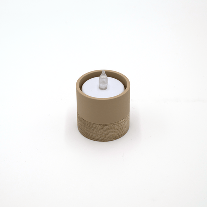 Columina "Pure"  – Design LED-Teelichthalter aus Holz und 3D-Druck