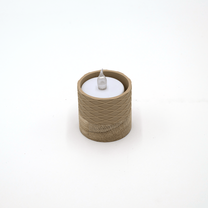 Columina "Waffles"  – Design LED-Teelichthalter aus Holz und 3D-Druck