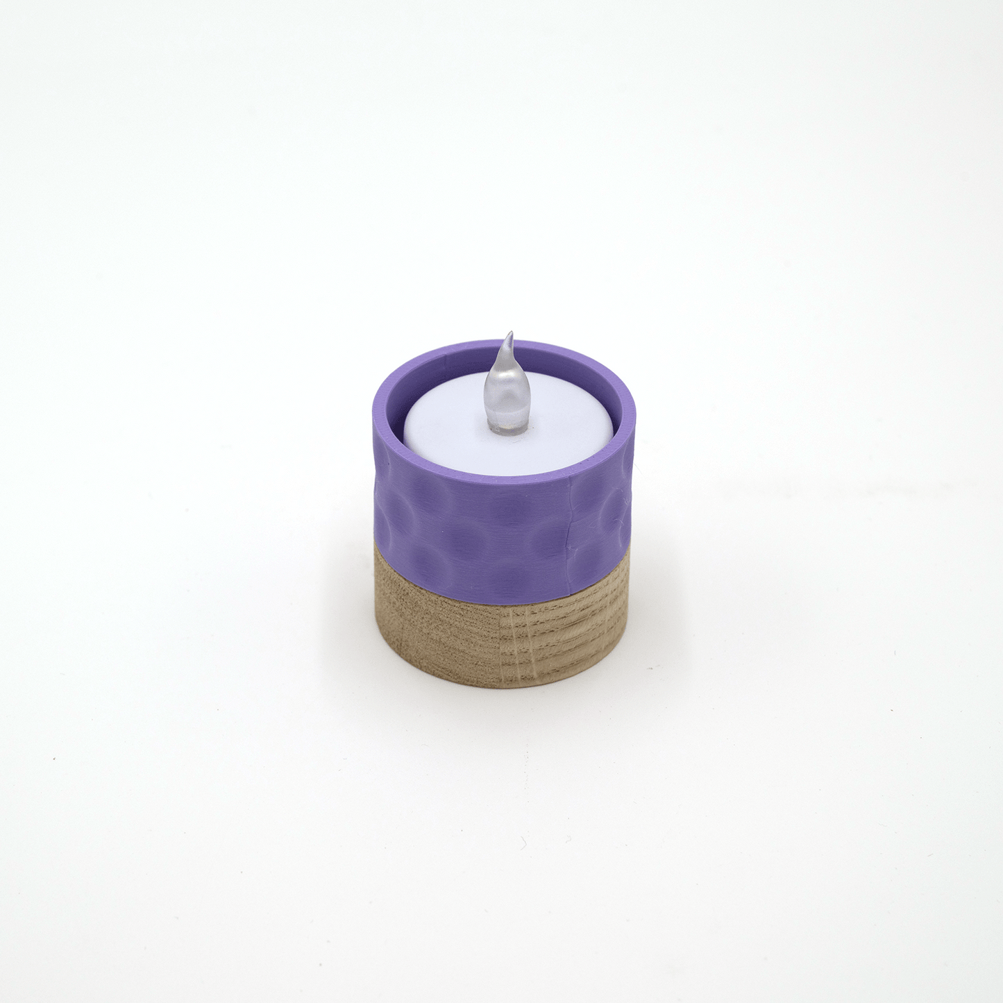 Columina "Bubbles"  – Design LED-Teelichthalter aus Holz und 3D-Druck