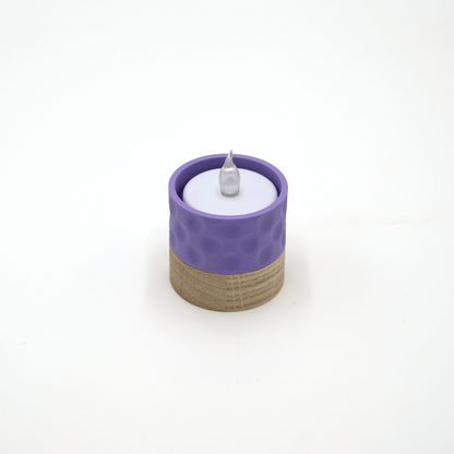 Columina "Bubbles"  – Design LED-Teelichthalter aus Holz und 3D-Druck
