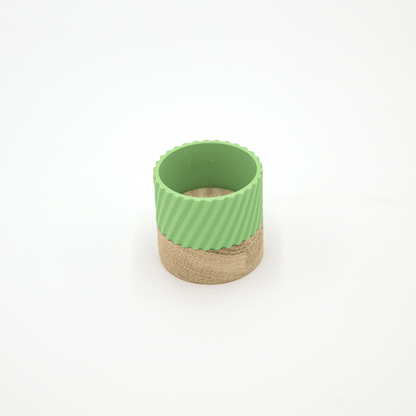 Columina "Curvy"  – Design LED-Teelichthalter aus Holz und 3D-Druck