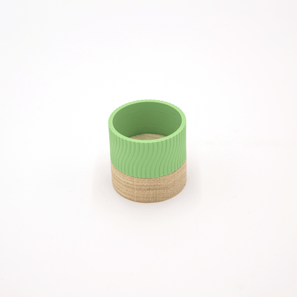 Columina "Wavy"  – Design LED-Teelichthalter aus Holz und 3D-Druck