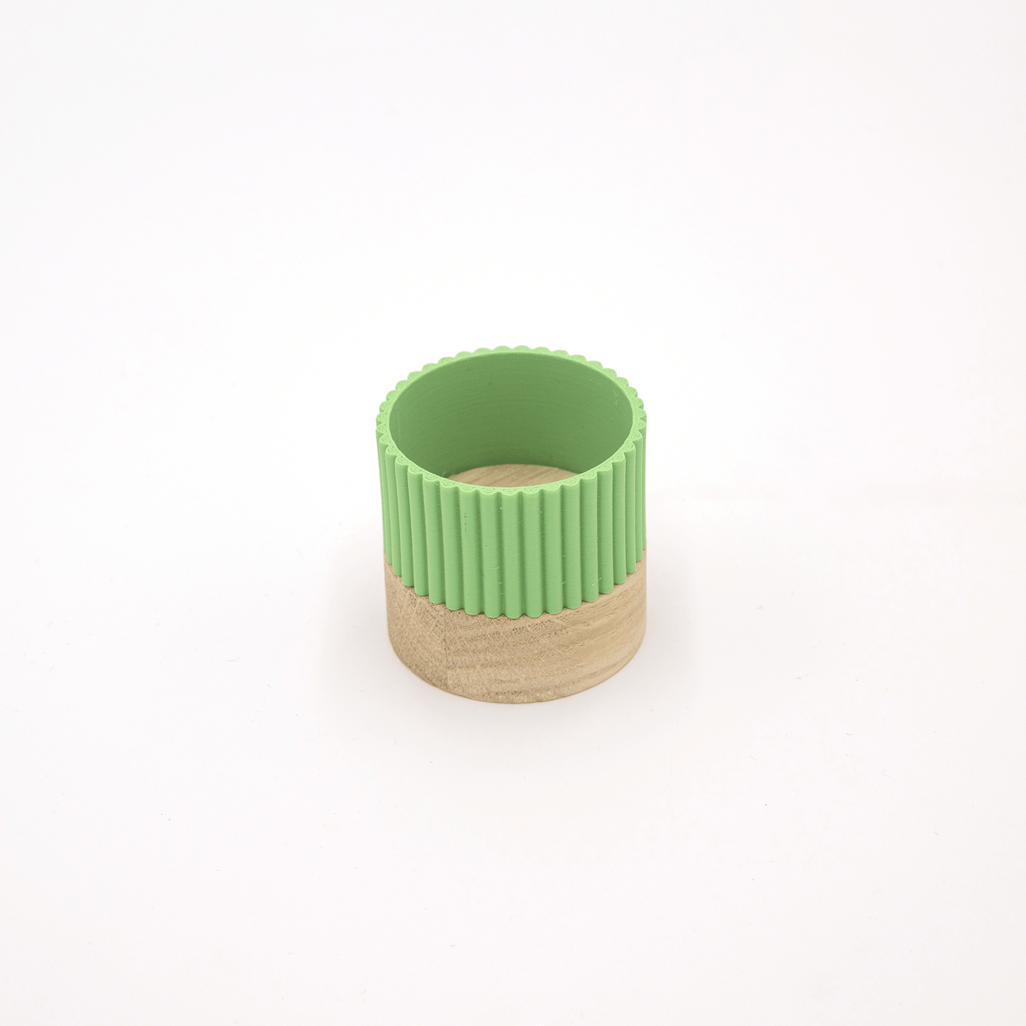 Columina "Riffled"  – Design LED-Teelichthalter aus Holz und 3D-Druck