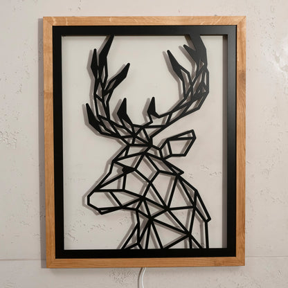 Prismis Wireframe Wall Art – Deer