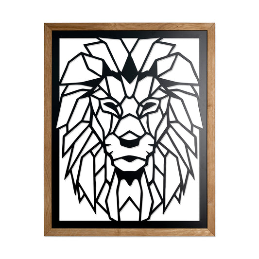 Prismis wireframe wall art – Lion