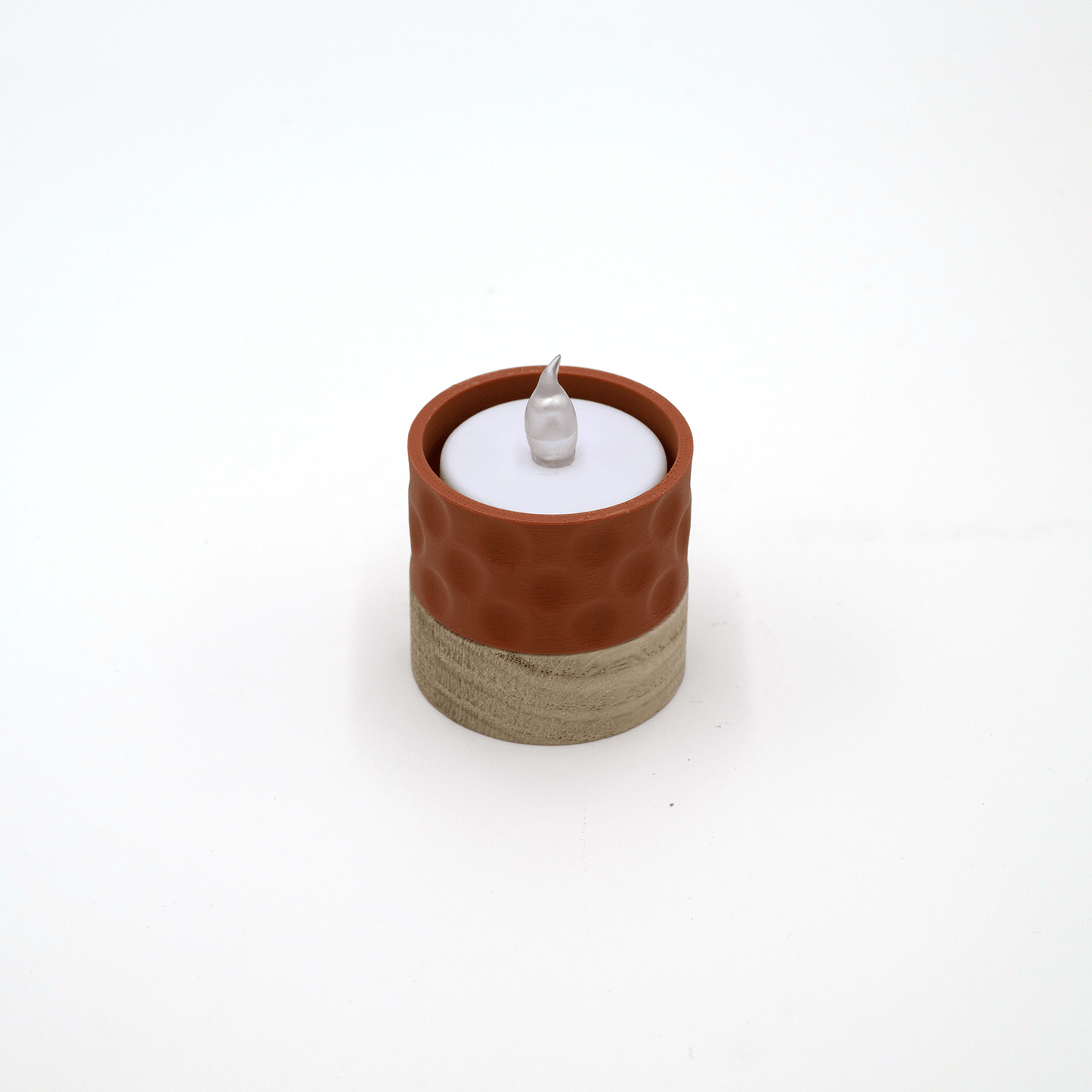 Columina "Bubbles"  – Design LED-Teelichthalter aus Holz und 3D-Druck