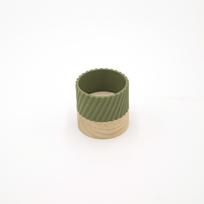 Columina "Curvy"  – Design LED-Teelichthalter aus Holz und 3D-Druck