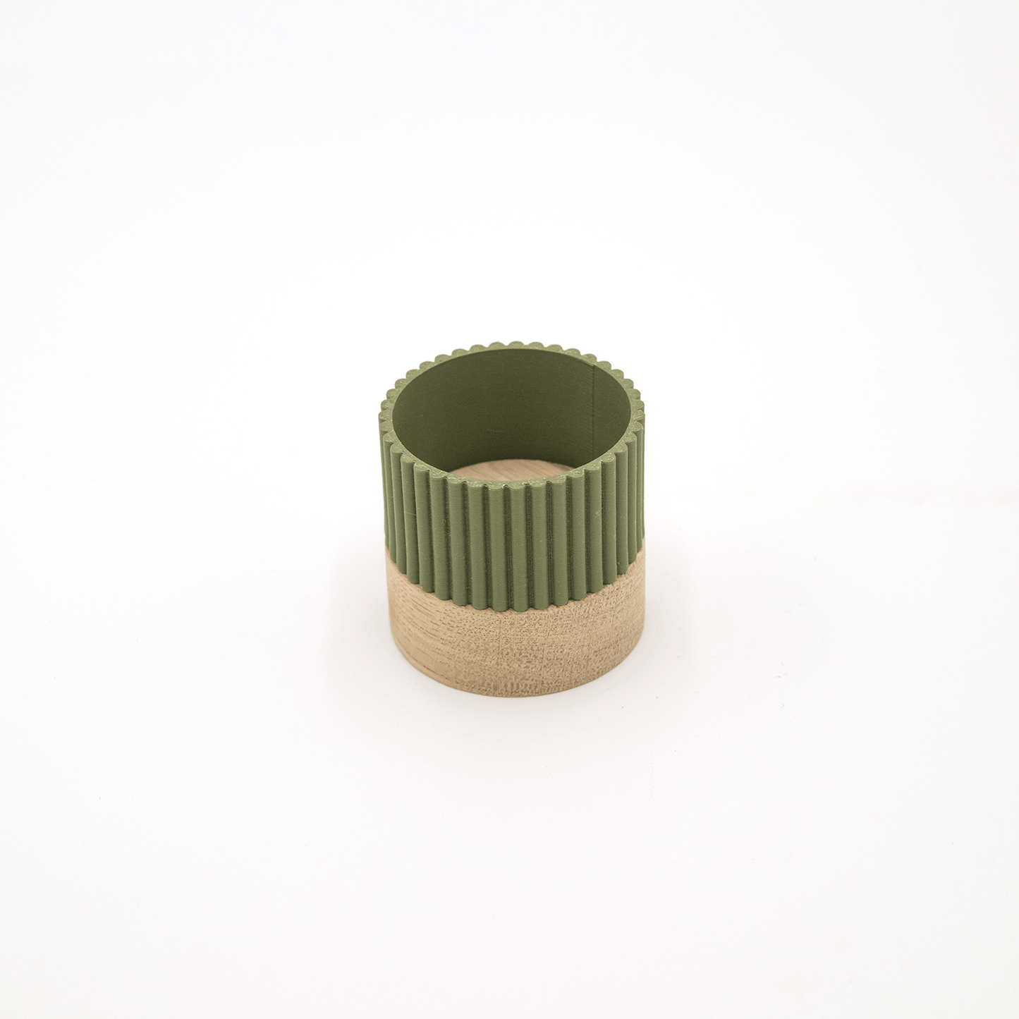 Columina "Riffled"  – Design LED-Teelichthalter aus Holz und 3D-Druck