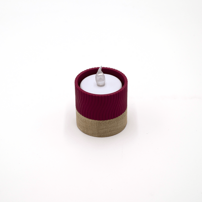 Columina "Wavy"  – Design LED-Teelichthalter aus Holz und 3D-Druck