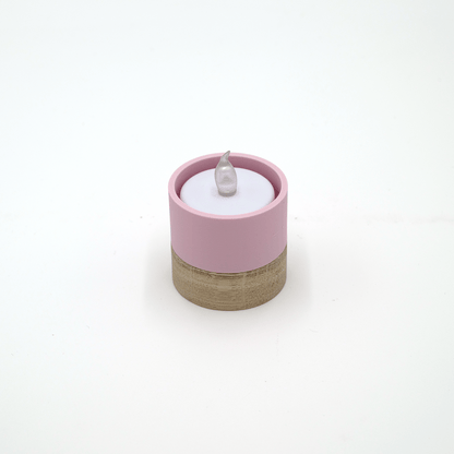 Columina "Pure"  – Design LED-Teelichthalter aus Holz und 3D-Druck