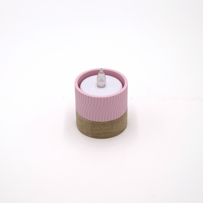 Columina "Wavy"  – Design LED-Teelichthalter aus Holz und 3D-Druck