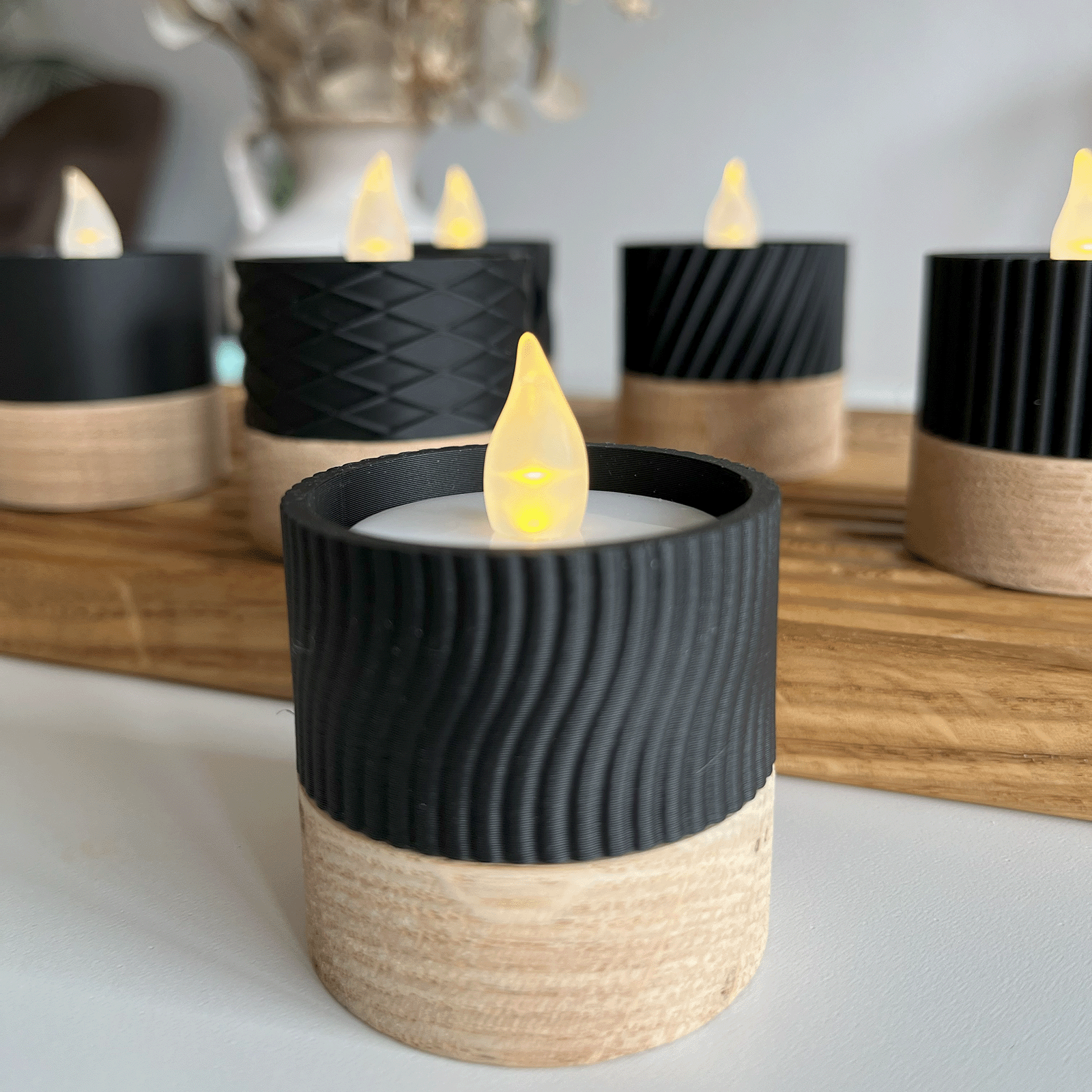 Columina "Wavy"  – Design LED-Teelichthalter von der Factory