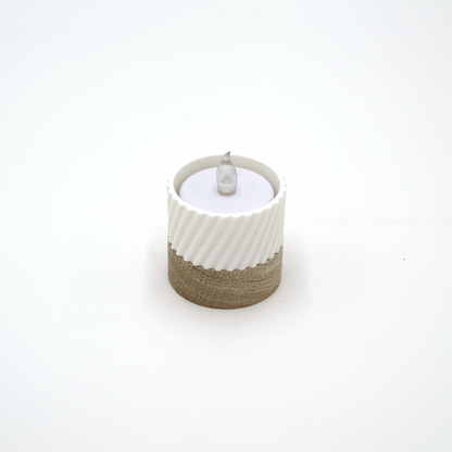 Columina "Curvy"  – Design LED-Teelichthalter aus Holz und 3D-Druck