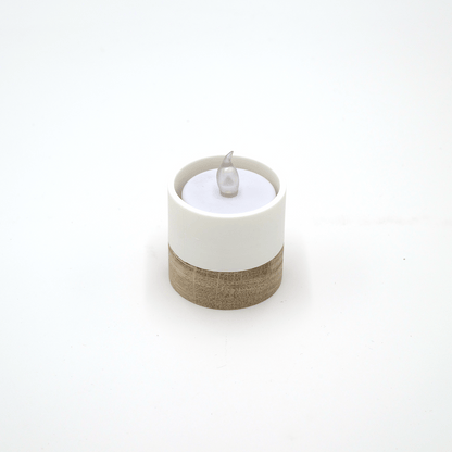 Columina "Pure"  – Design LED-Teelichthalter aus Holz und 3D-Druck